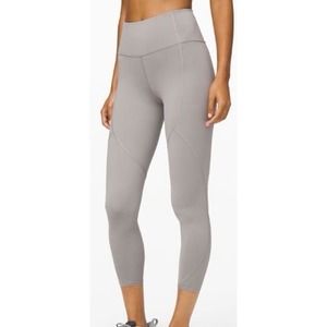 lululemon Fast Free HR Tight 25" Pockets Leggings Rhino Grey Sz 4